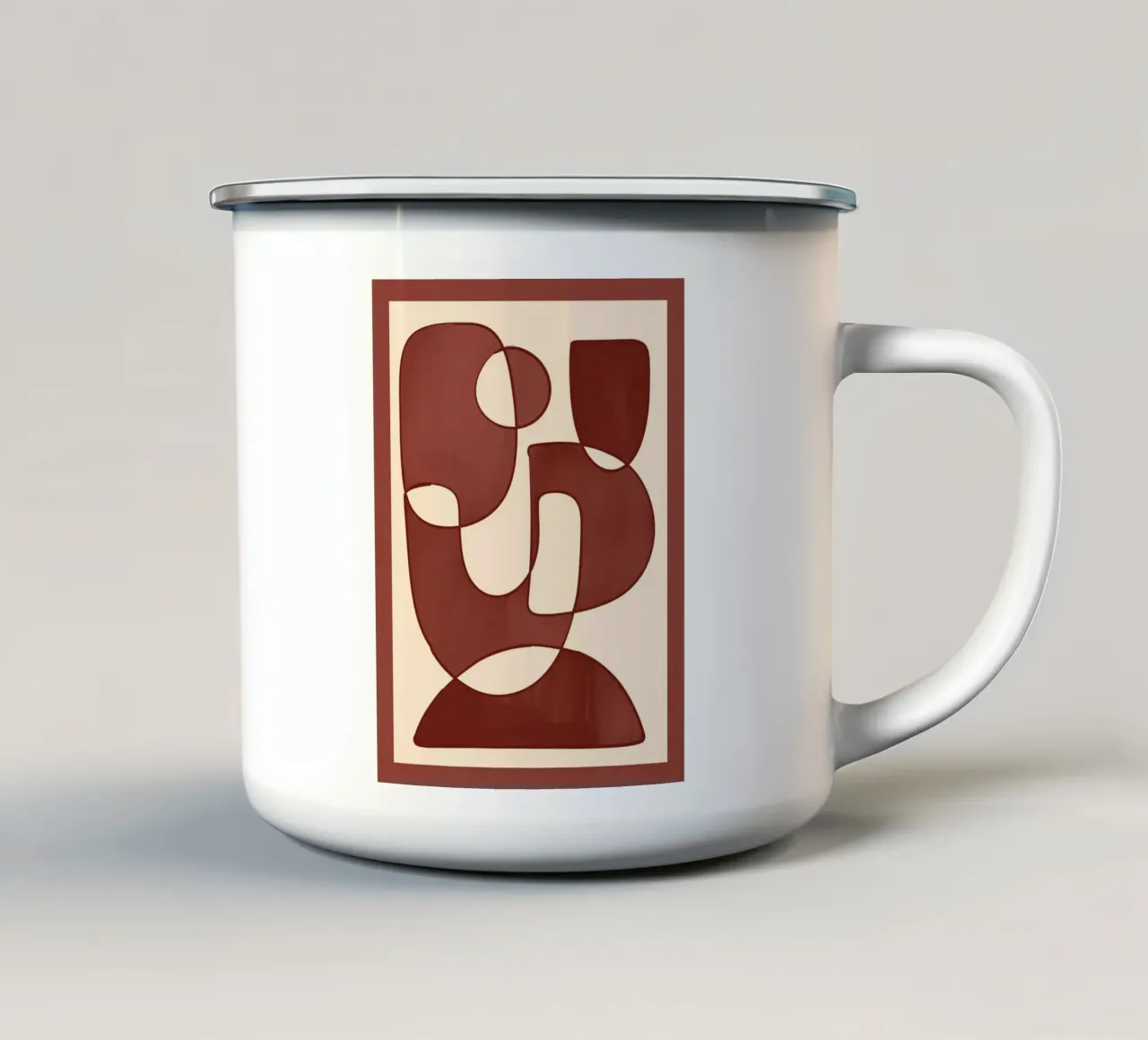 Forme di Borgogna tazza in smalto da ThingDesign