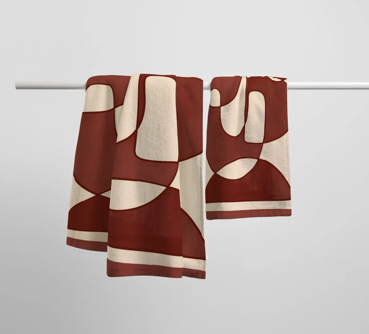 Forme di Borgogna asciugamano da bagno da ThingDesign