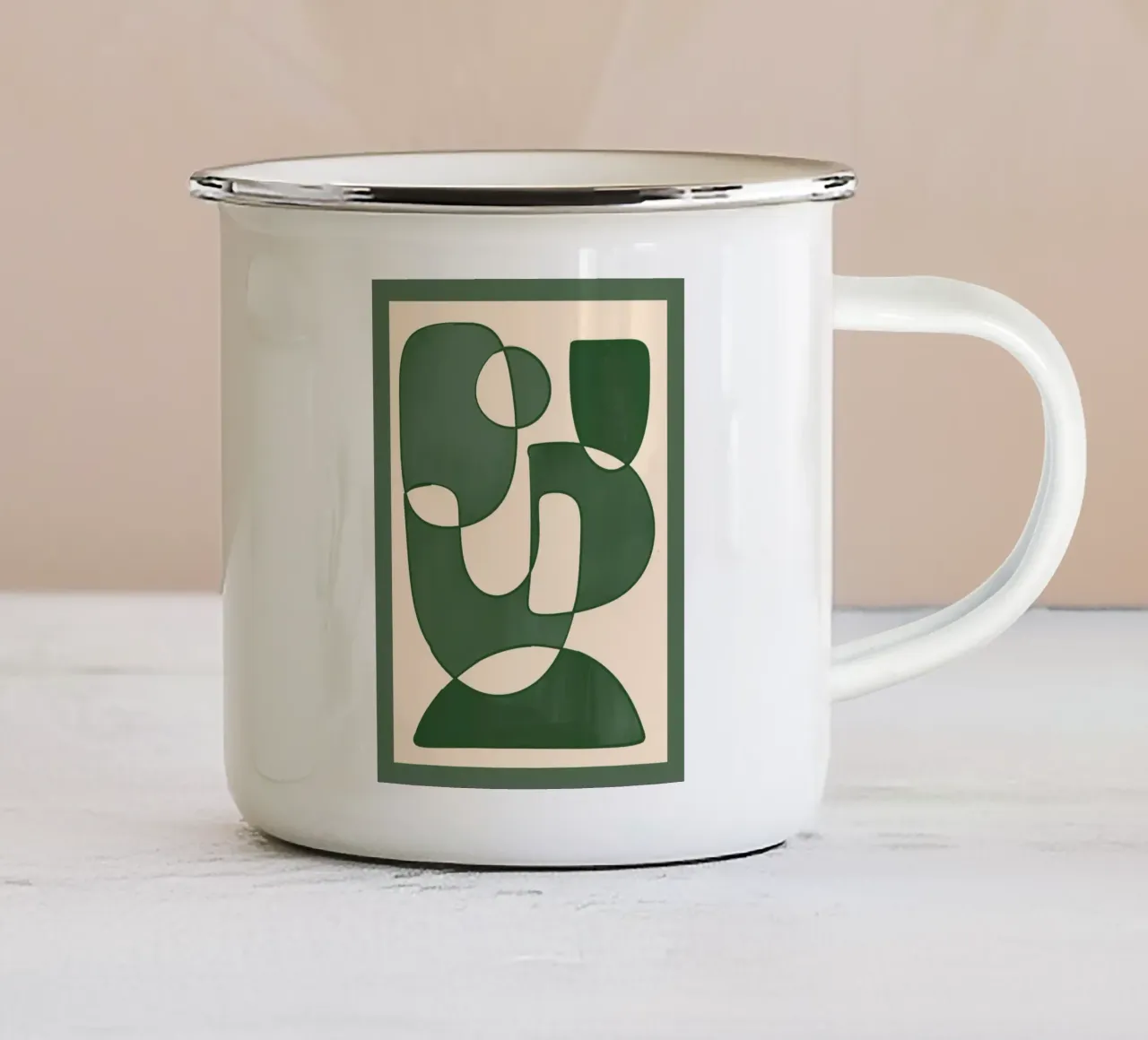 Forme di verde tazza in smalto da ThingDesign