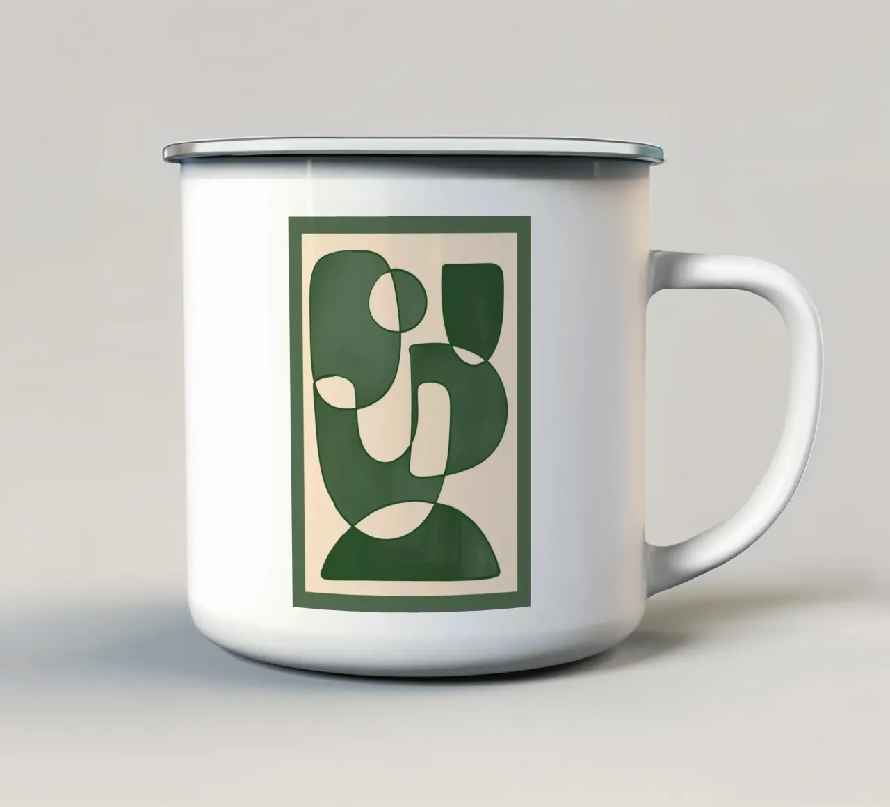 Forme di verde tazza in smalto da ThingDesign