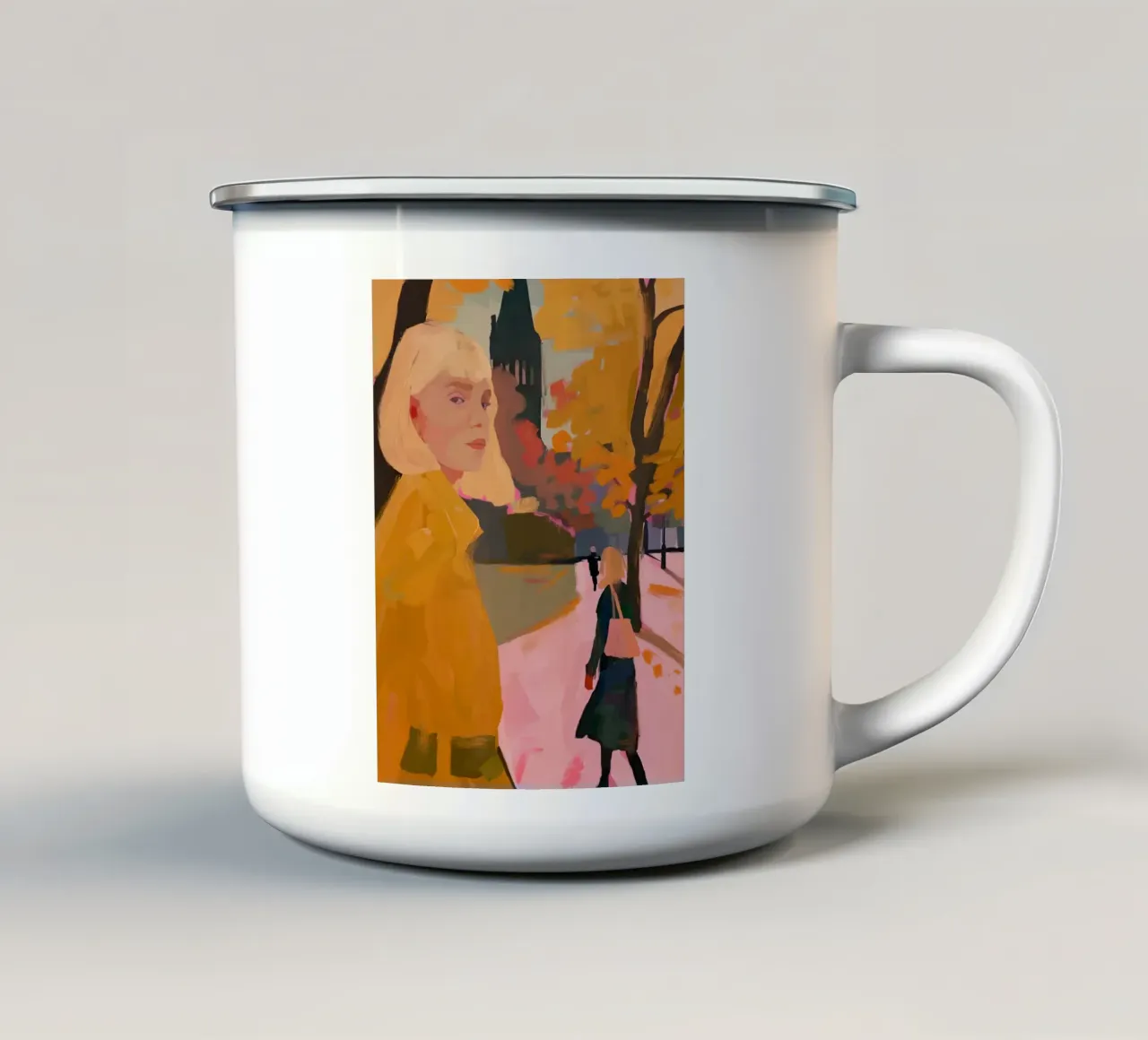 Autunno a Parigi tazza in smalto da dada22