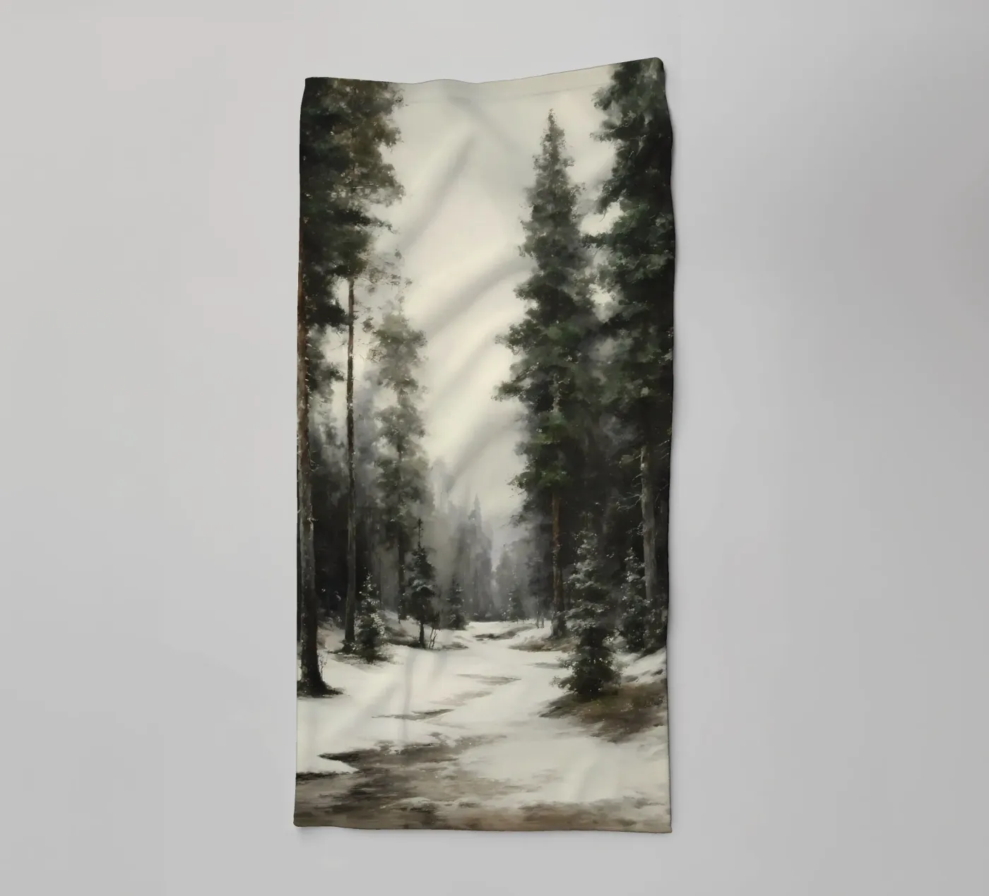 Winter Pine Forest towel by IamHomeStudio