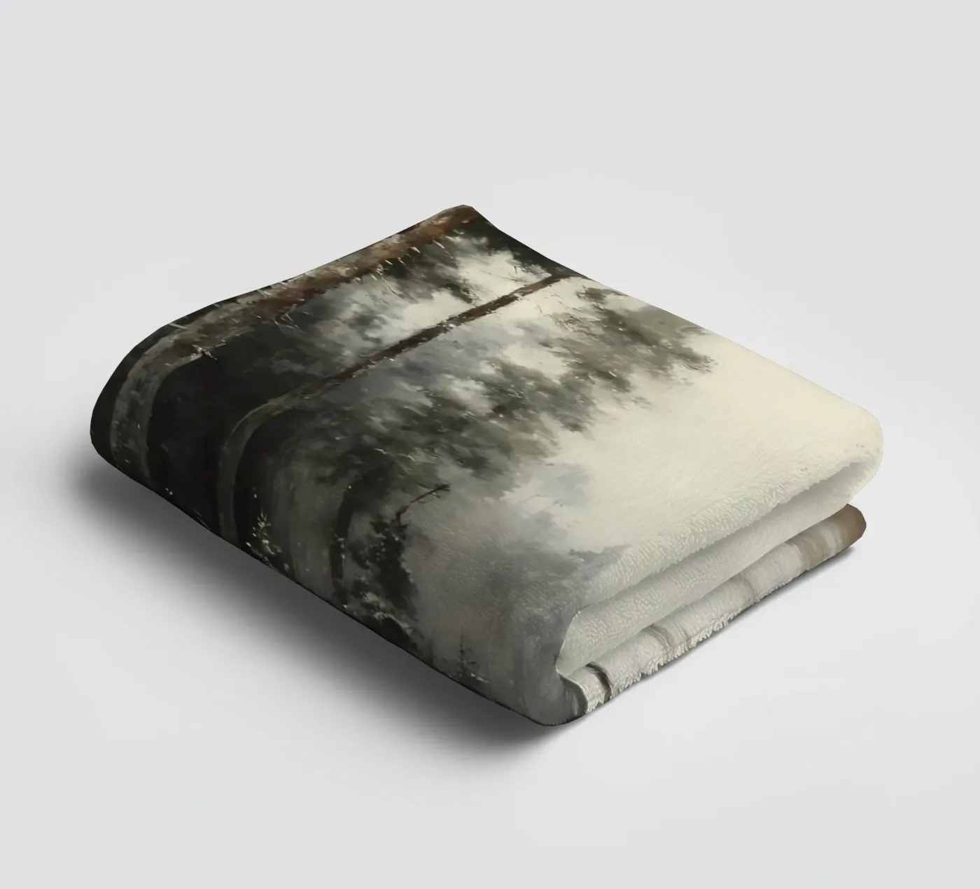 Winter Pine Forest towel by IamHomeStudio