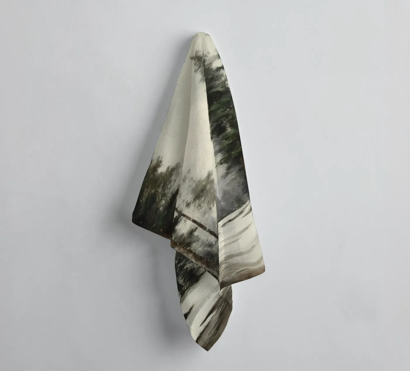 Winter Pine Forest towel by IamHomeStudio