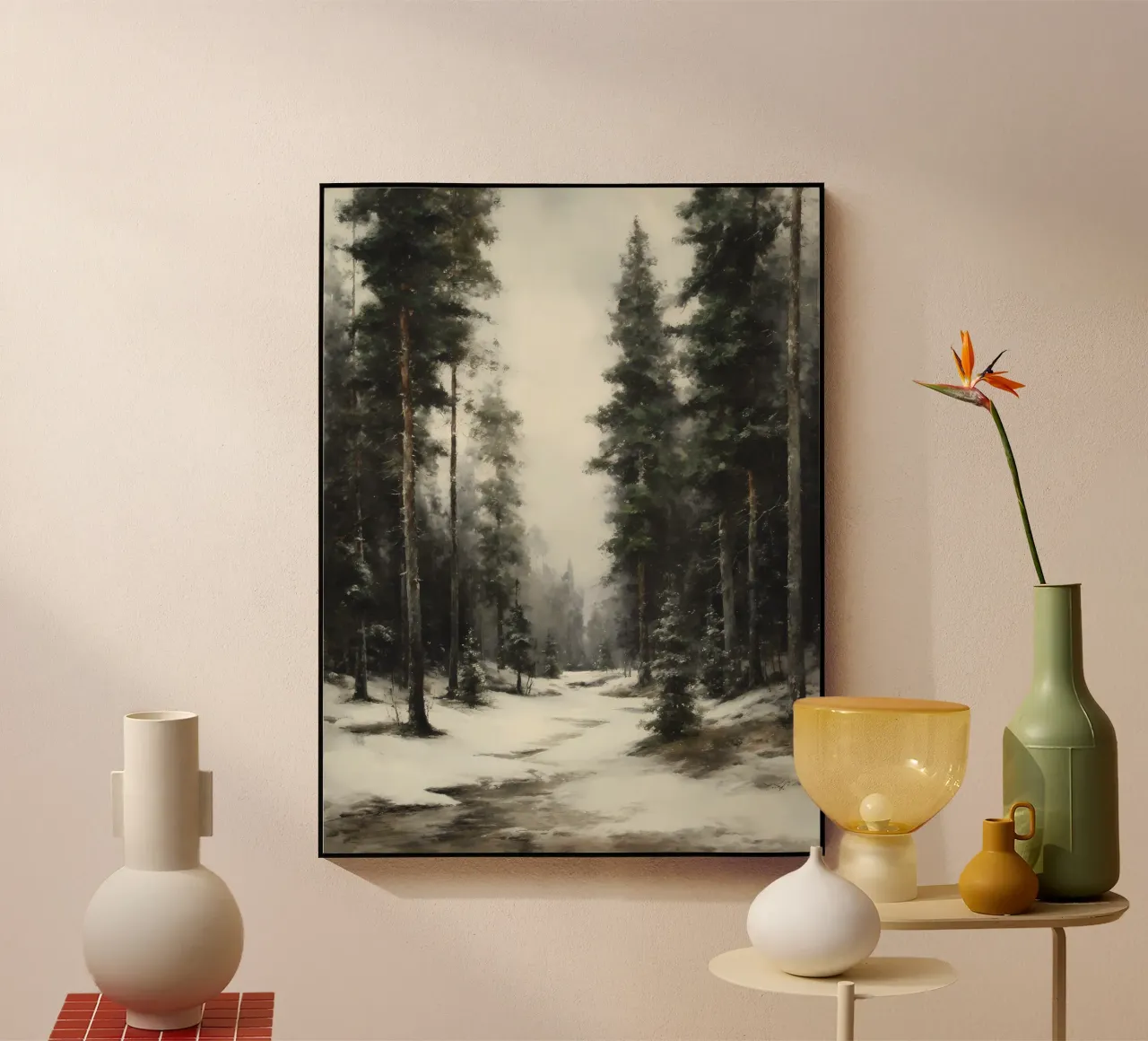 Winter Pine Forest plexiglass da IamHomeStudio