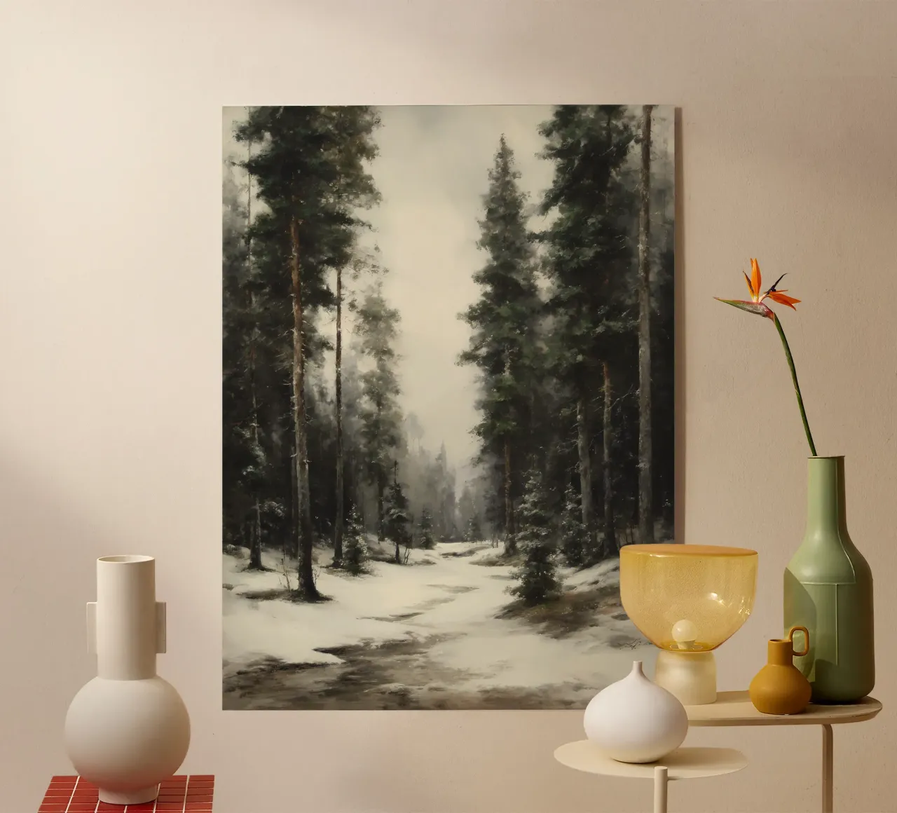 Winter Pine Forest plexiglass da IamHomeStudio