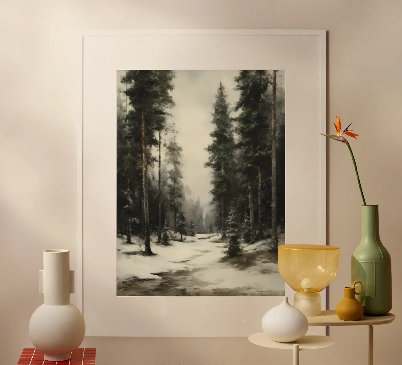 Winter Pine Forest poster by IamHomeStudio