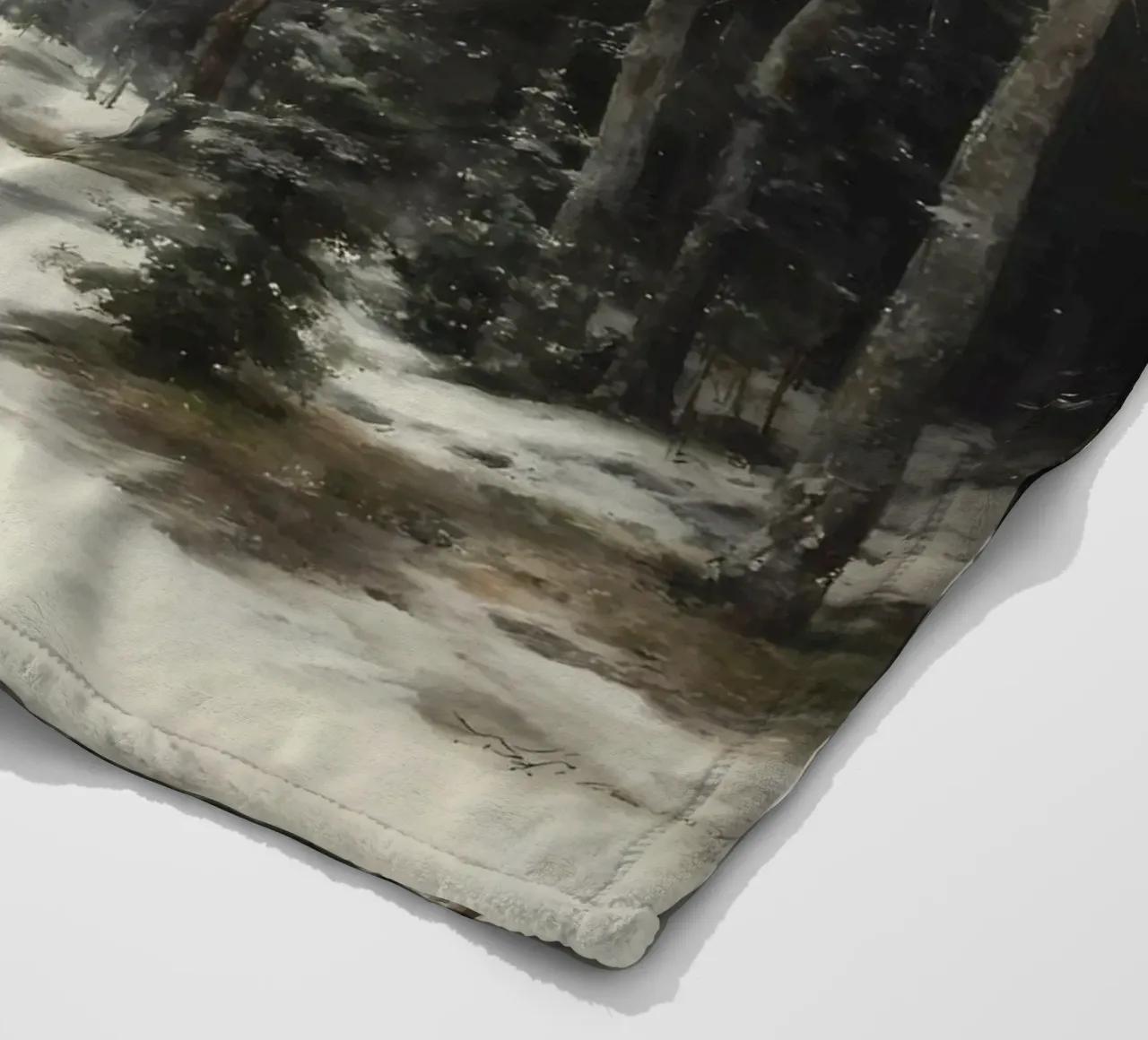 Winter Pine Forest Fleecedecke von IamHomeStudio