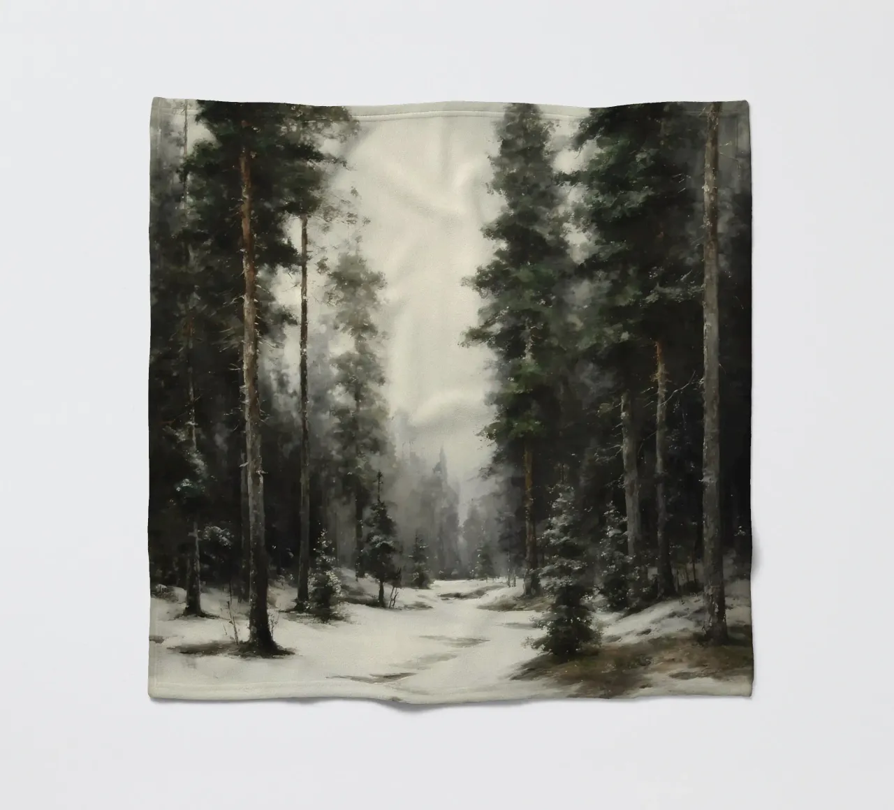 Winter Pine Forest Fleecedecke von IamHomeStudio