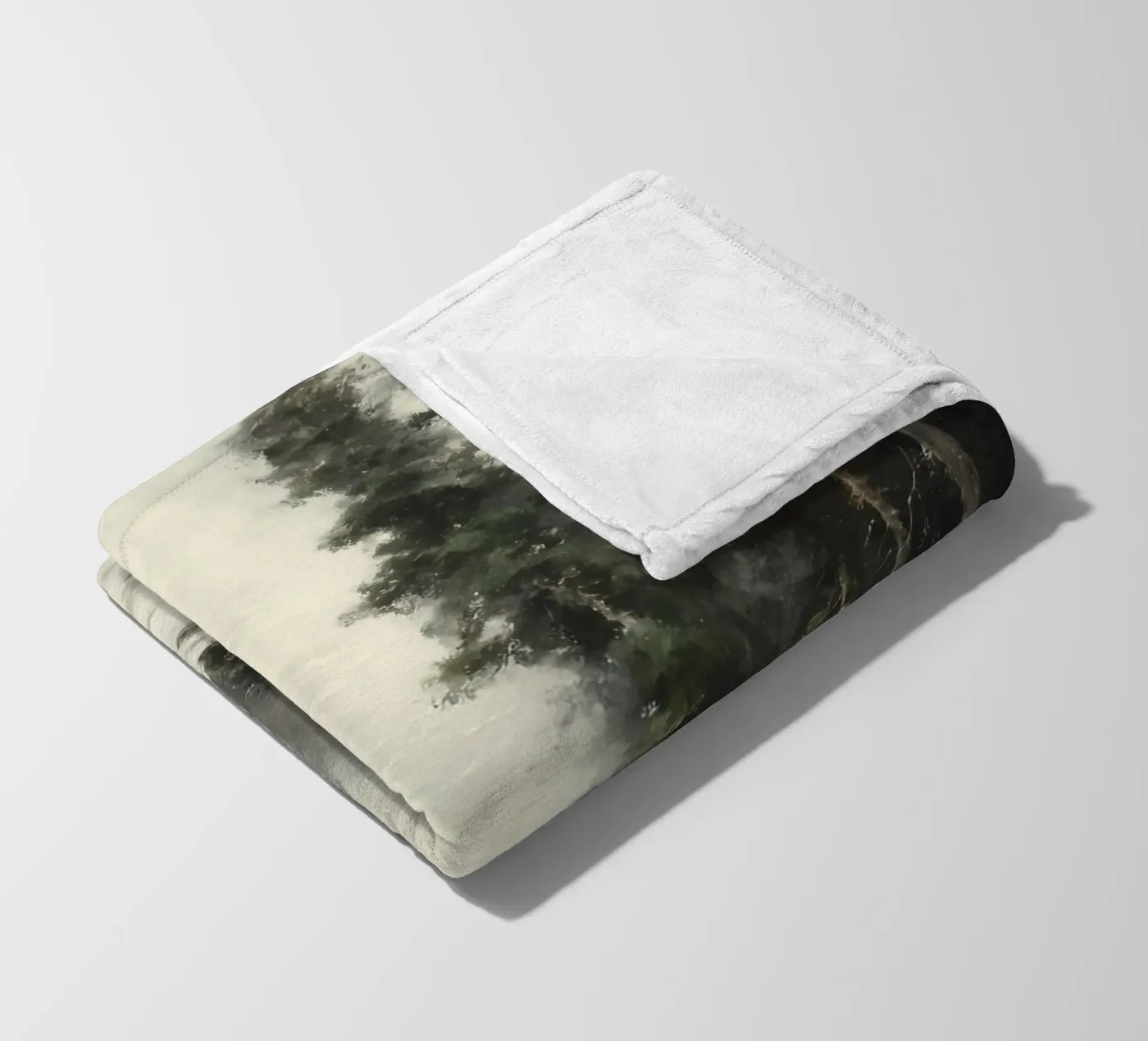 Winter Pine Forest fleecedeken van IamHomeStudio