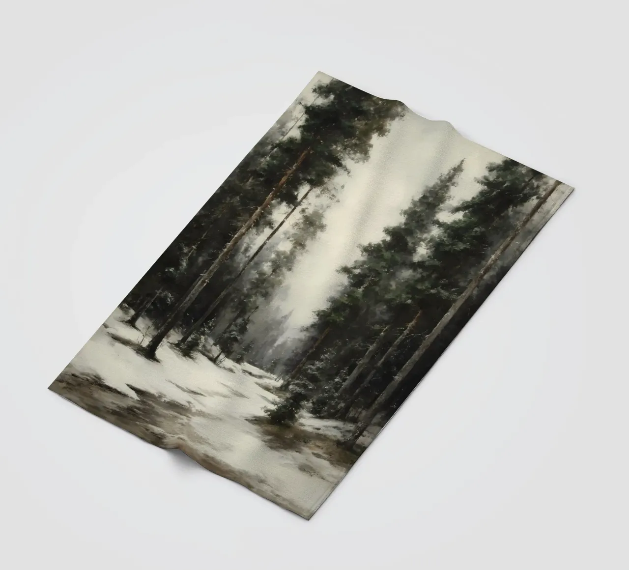 Winter Pine Forest Fleecedecke von IamHomeStudio