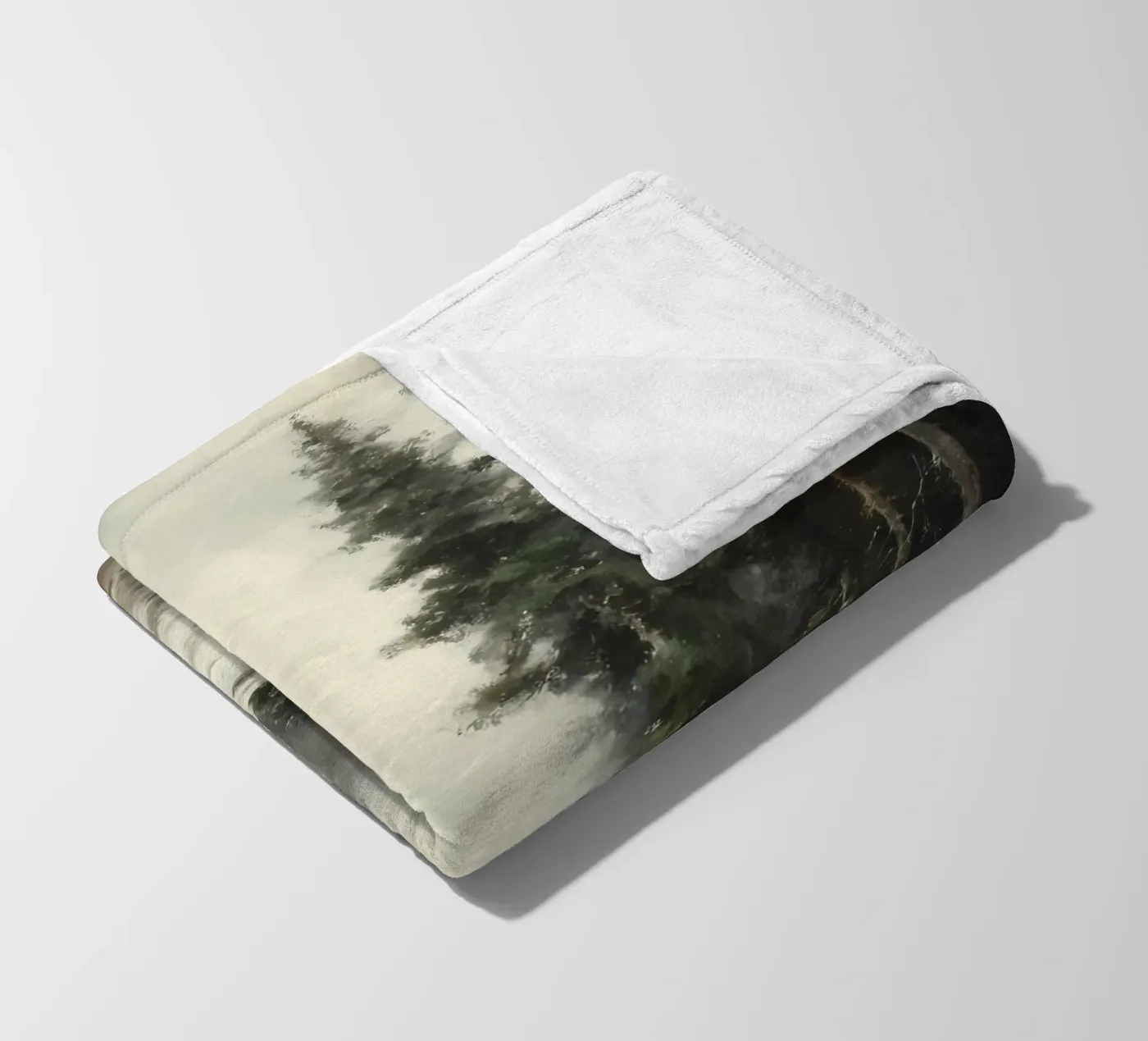 Winter Pine Forest fleecedeken van IamHomeStudio