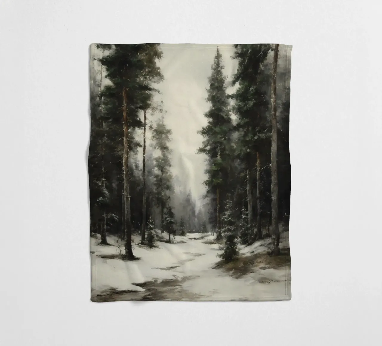 Winter Pine Forest Fleecedecke von IamHomeStudio