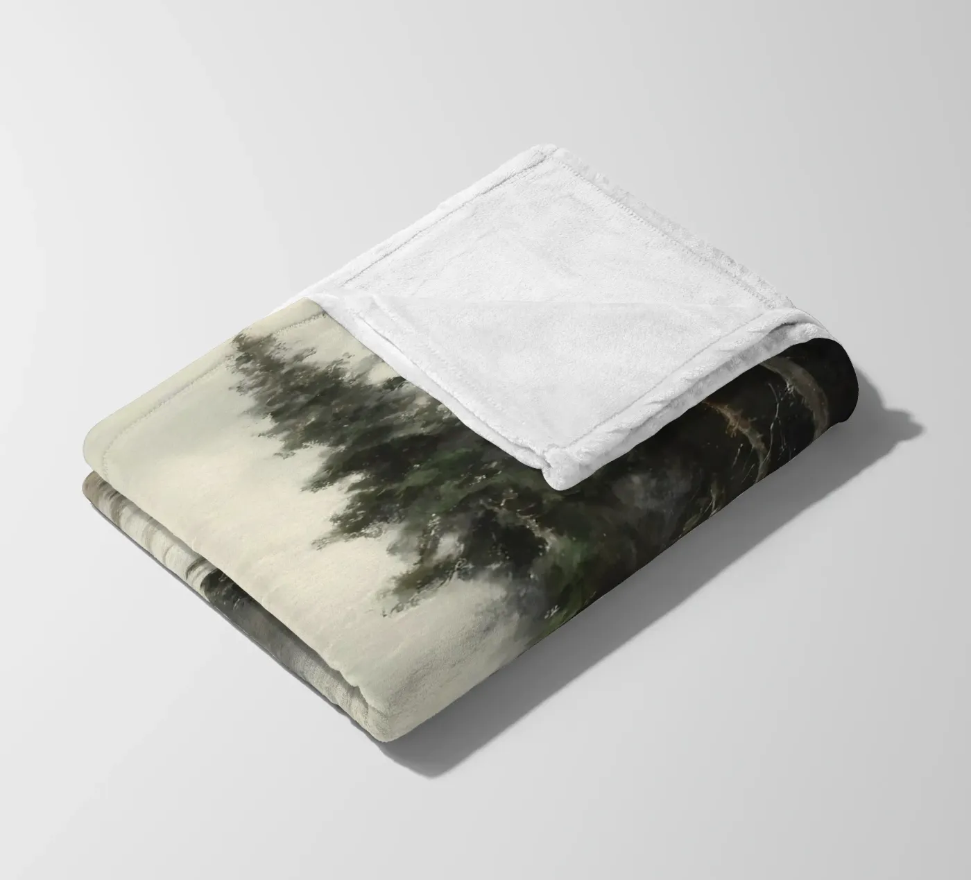 Winter Pine Forest fleecedeken van IamHomeStudio