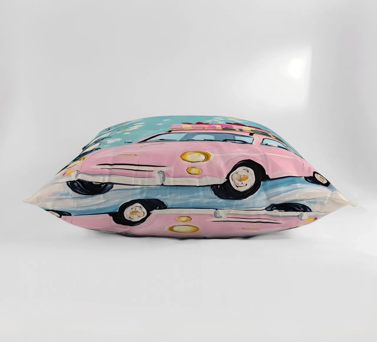 Auto di Natale rosa cuscino da IamHomeStudio