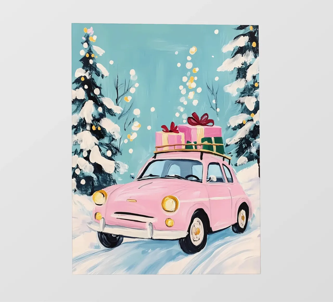 Auto di Natale rosa pellicola backlit da IamHomeStudio