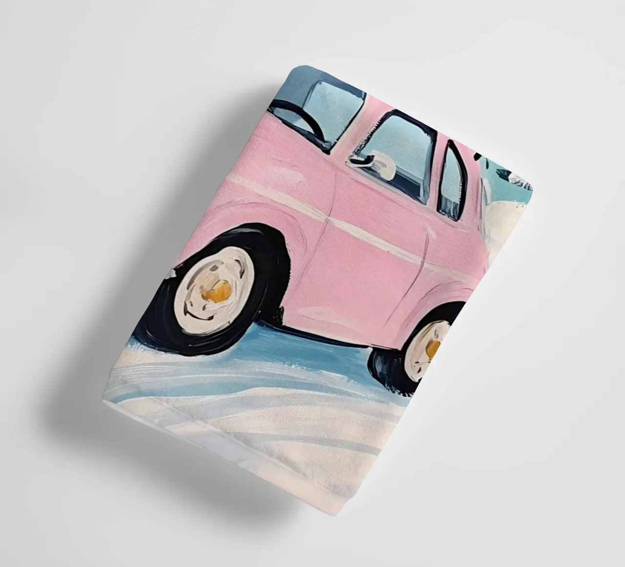 Auto di Natale rosa asciugamano da bagno da IamHomeStudio