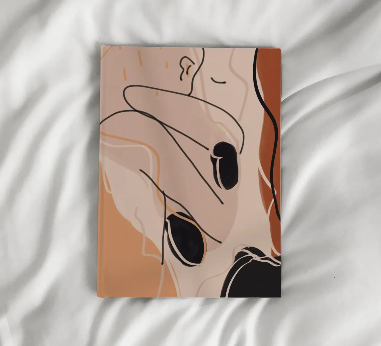 Aardetinten abstract var 4 notitieboek van Little Dean