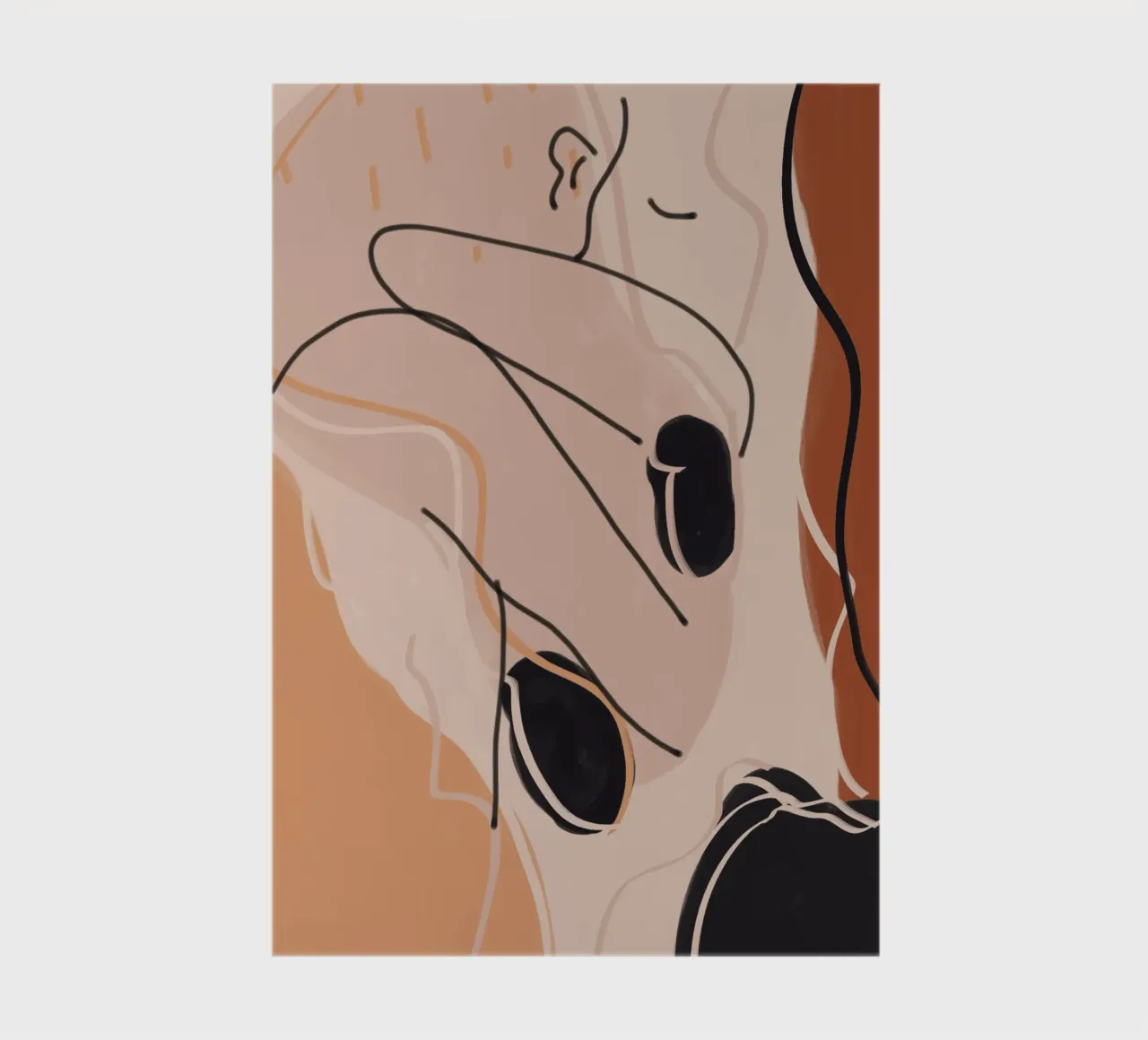 Aardetinten abstract var 4 notitieboek van Little Dean