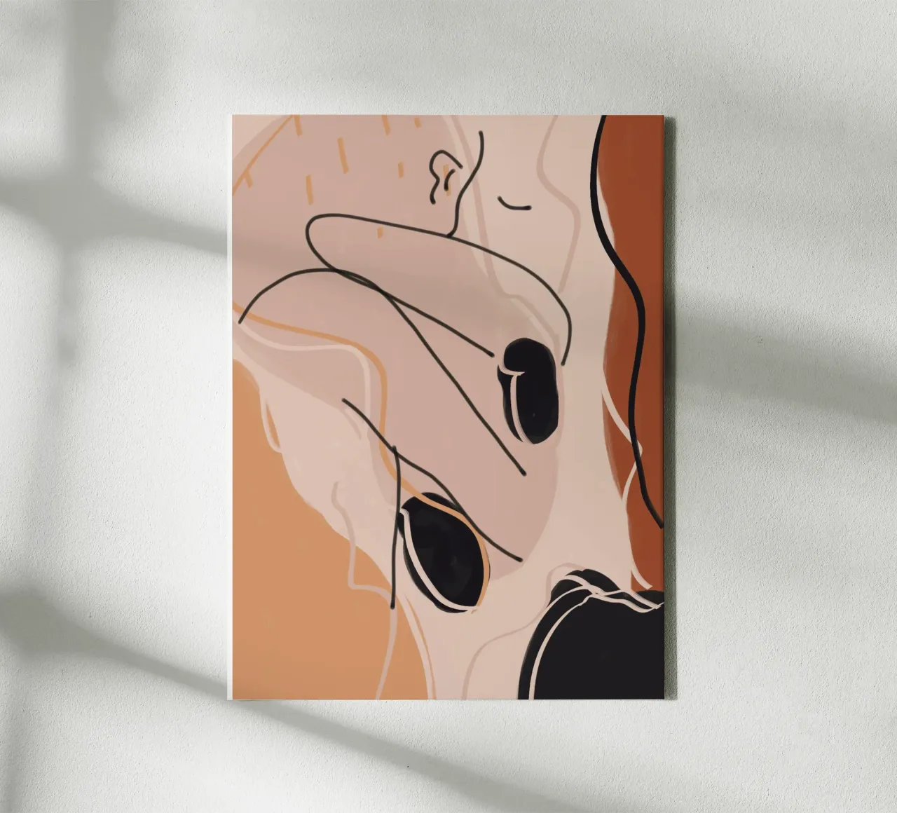 Aardetinten abstract var 4 canvas van Little Dean