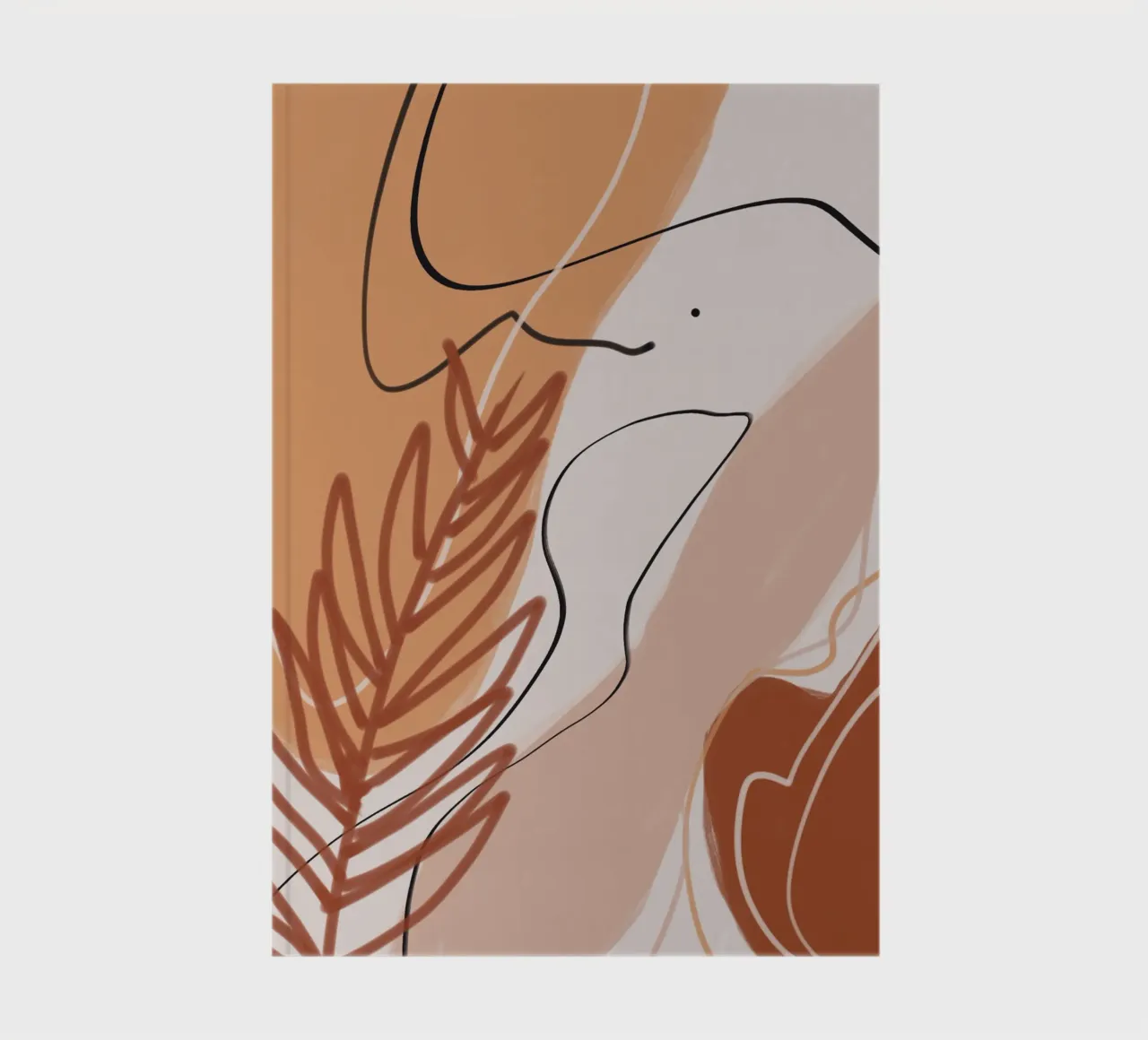 Earth tone abstract var 5 notebook by Little Dean
