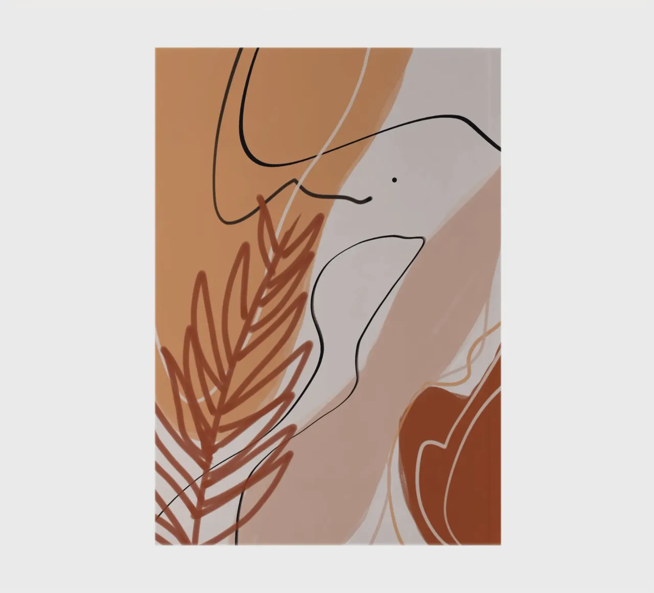Earth tone abstract var 5 notebook by Little Dean