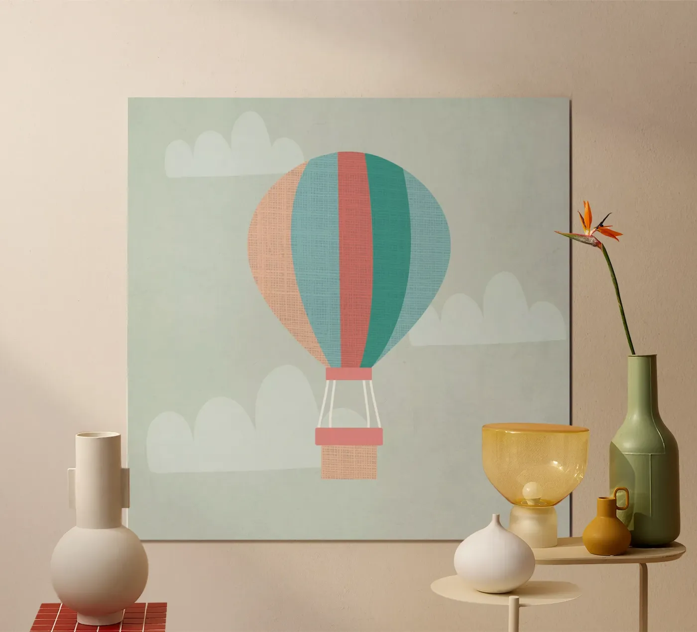 Hot Air Balloon poster de Kim Hubball Studio