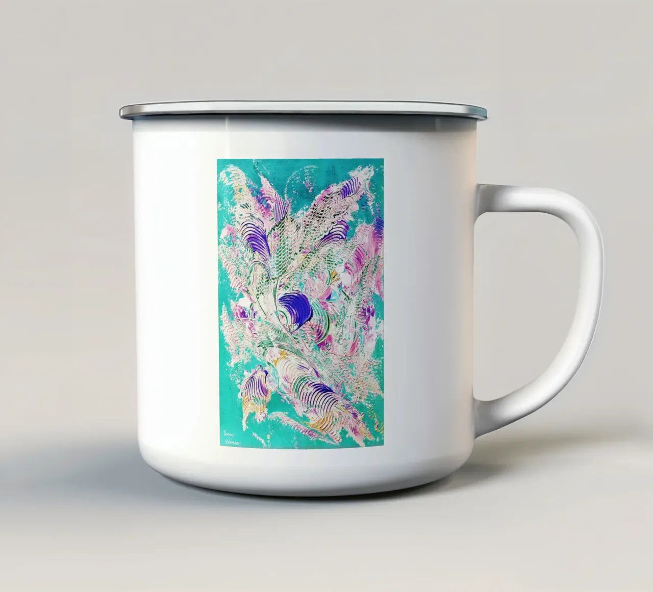 IDEAL GIFT 95 invers. tazza in smalto da Thierry Vobmann Abstract painting