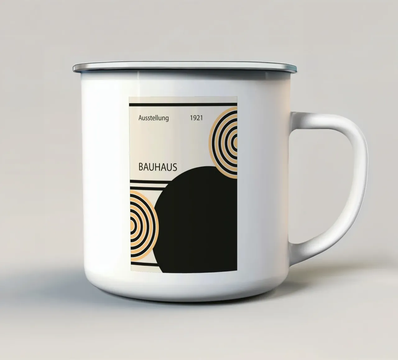 Mostra Bauhaus 1921 tazza in smalto da LaylaOzHome