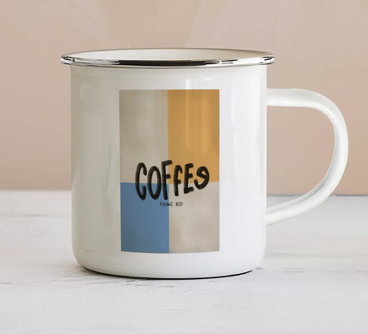 Coffee knows best tazza in smalto da Beeeplan