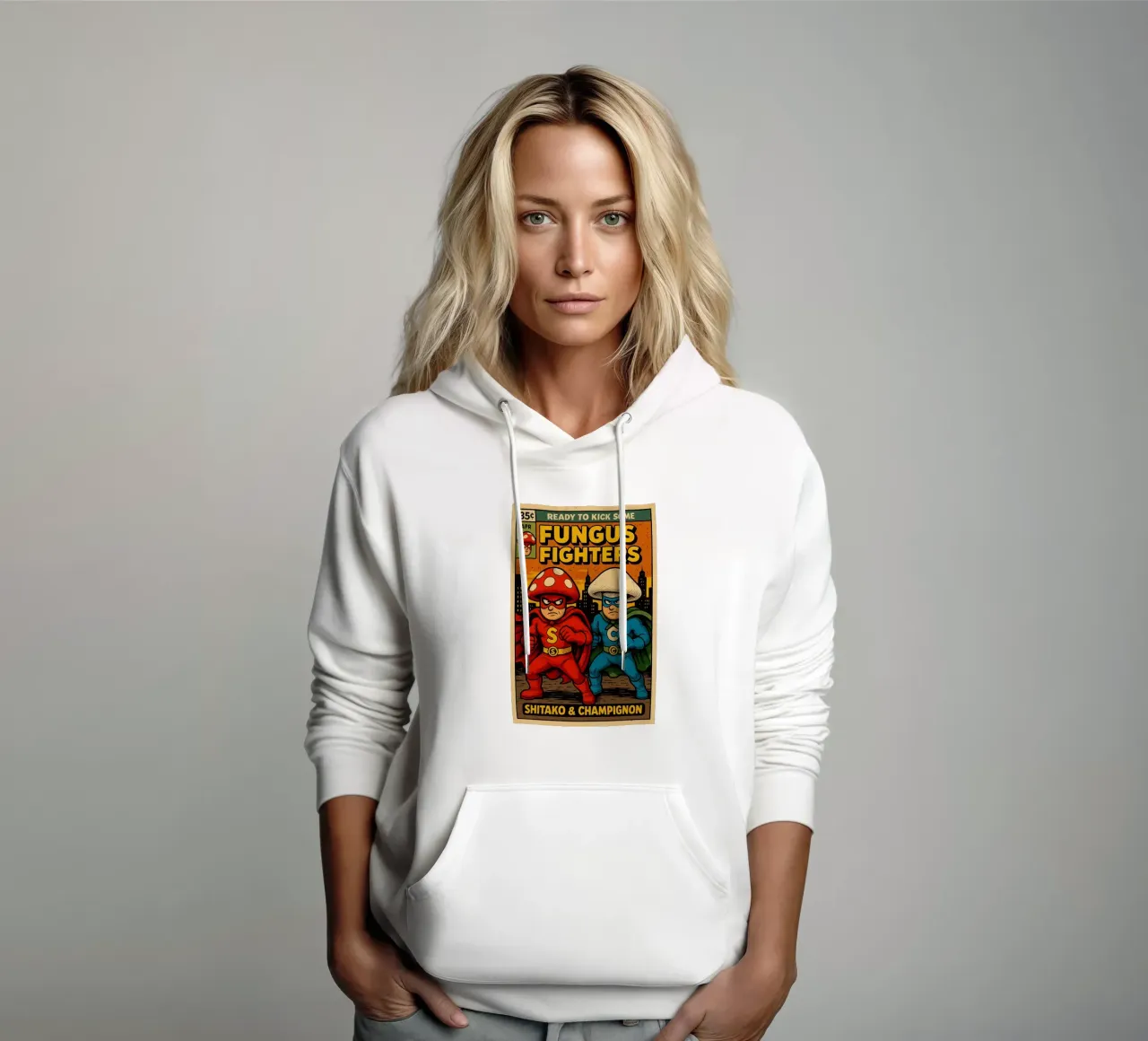 FUNGUS FIGHTERS - Fresh Supes On The Block sudadera con capucha de Vintage Van Gogh