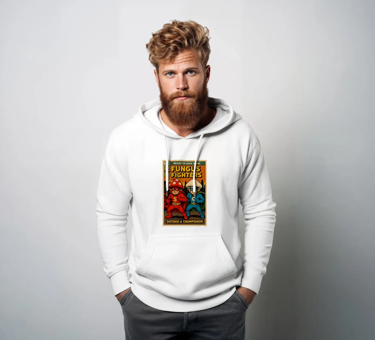 FUNGUS FIGHTERS - Fresh Supes On The Block sudadera con capucha de Vintage Van Gogh