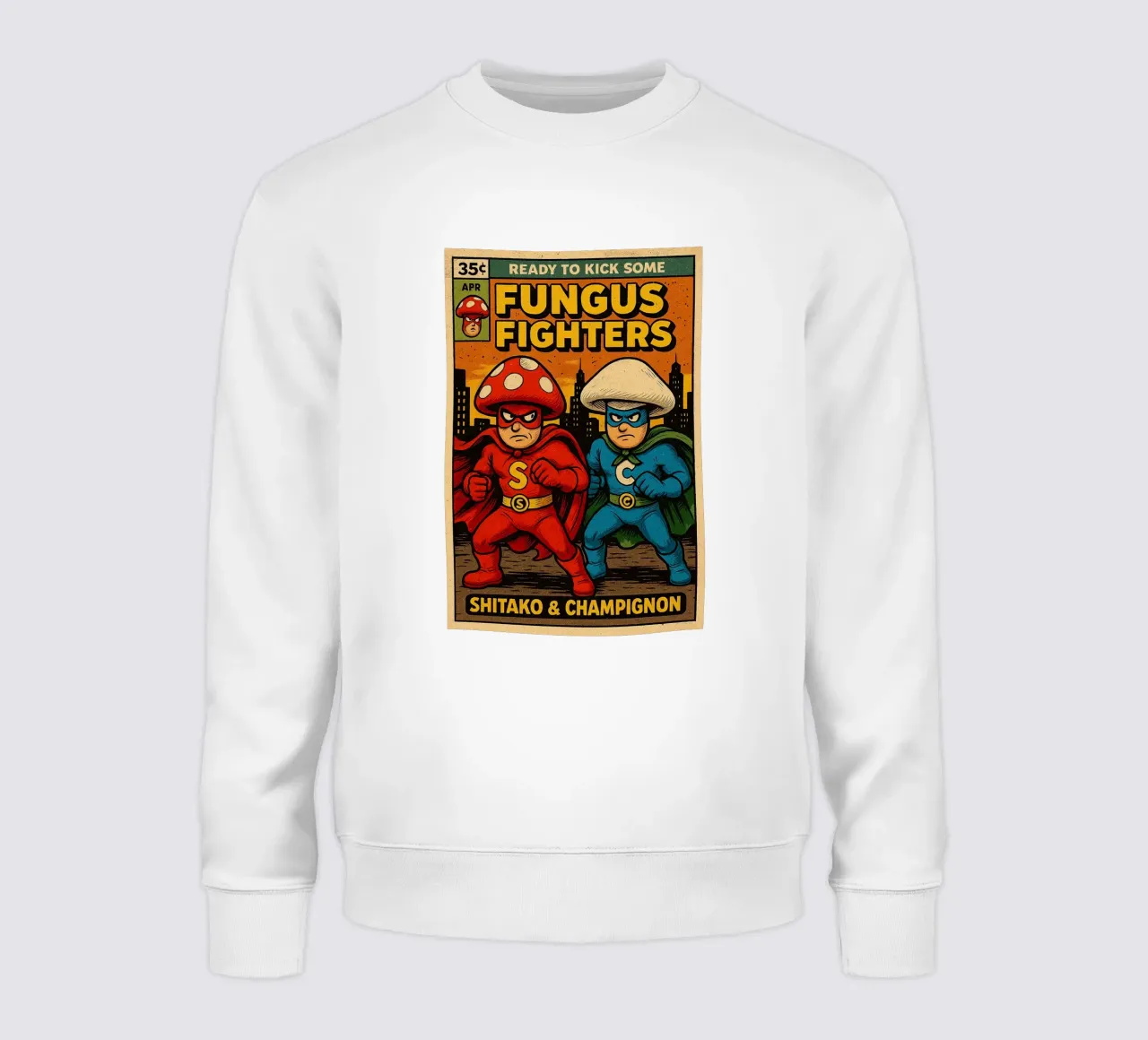 FUNGUS FIGHTERS - Fresh Supes On The Block felpa da Vintage Van Gogh