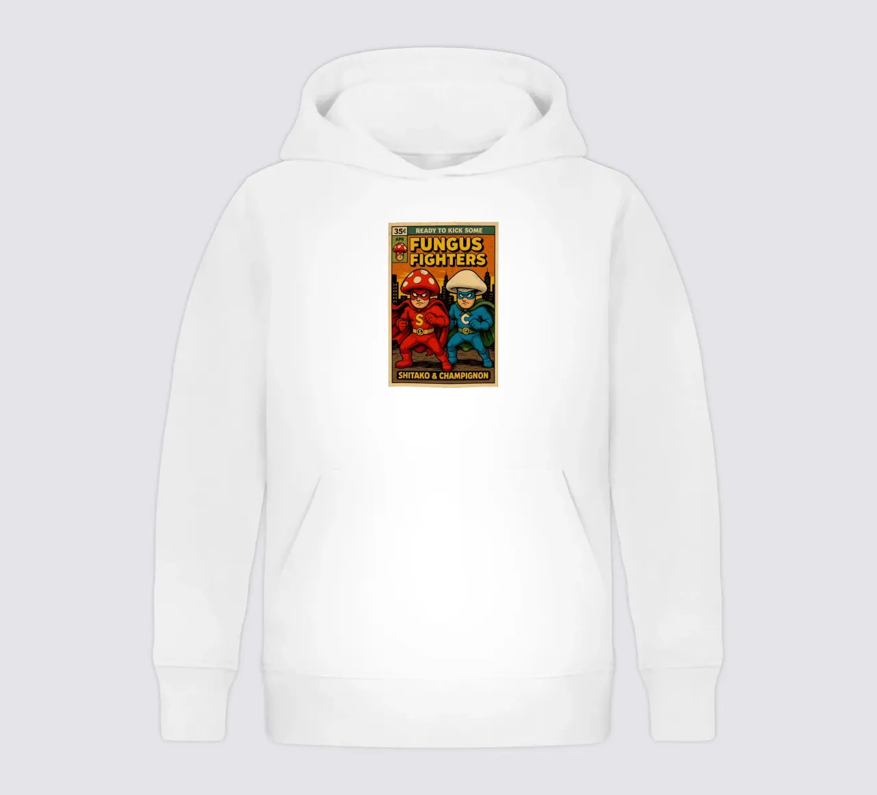 FUNGUS FIGHTERS - Fresh Supes On The Block felpa bambino con cappuccio da Vintage Van Gogh