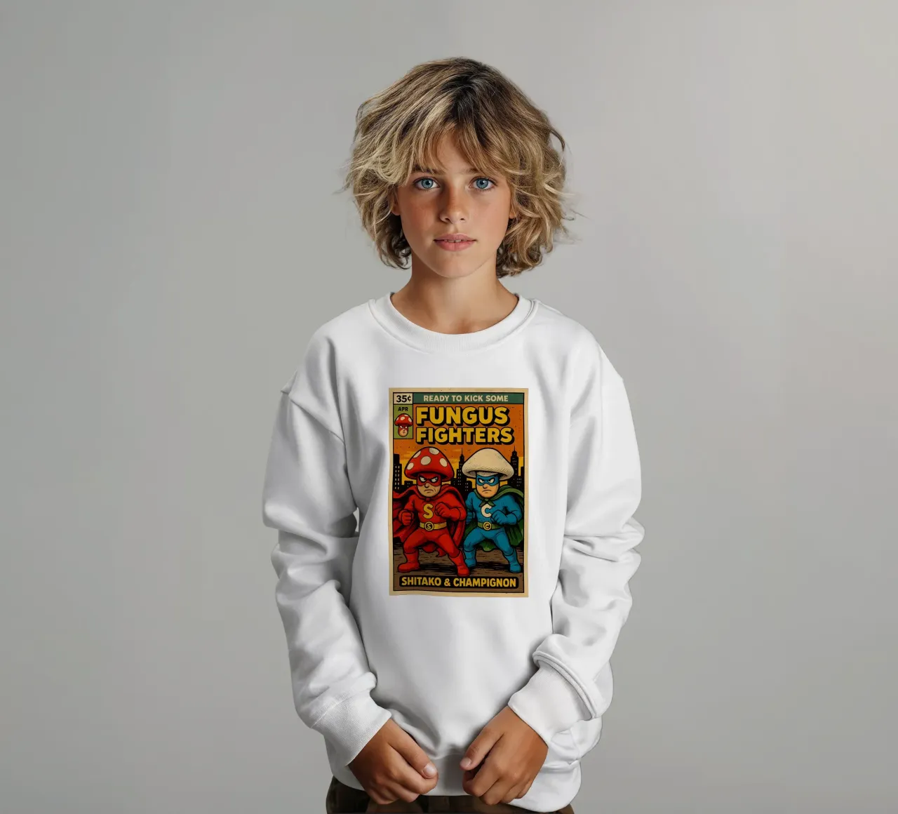 FUNGUS FIGHTERS - Fresh Supes On The Block felpa bambino da Vintage Van Gogh