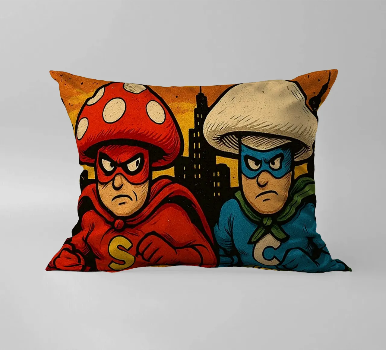 FUNGUS FIGHTERS - Fresh Supes On The Block cuscino da Vintage Van Gogh
