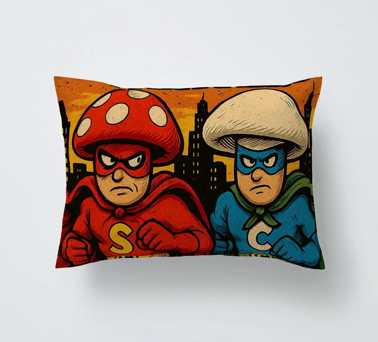 FUNGUS FIGHTERS - Fresh Supes On The Block cuscino da Vintage Van Gogh