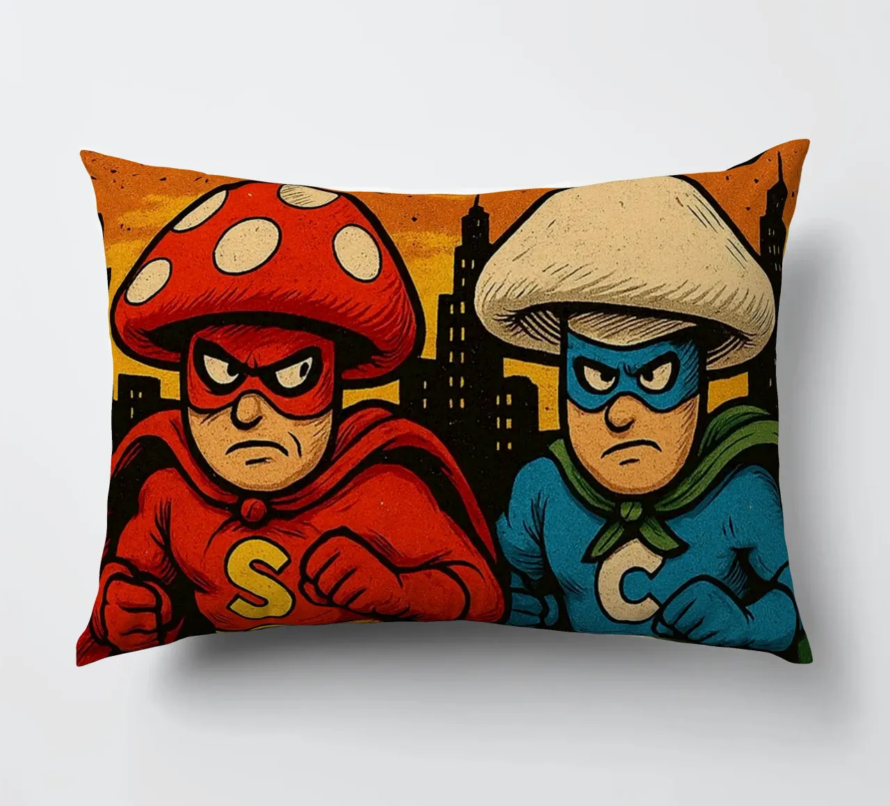 FUNGUS FIGHTERS - Fresh Supes On The Block cuscino da Vintage Van Gogh