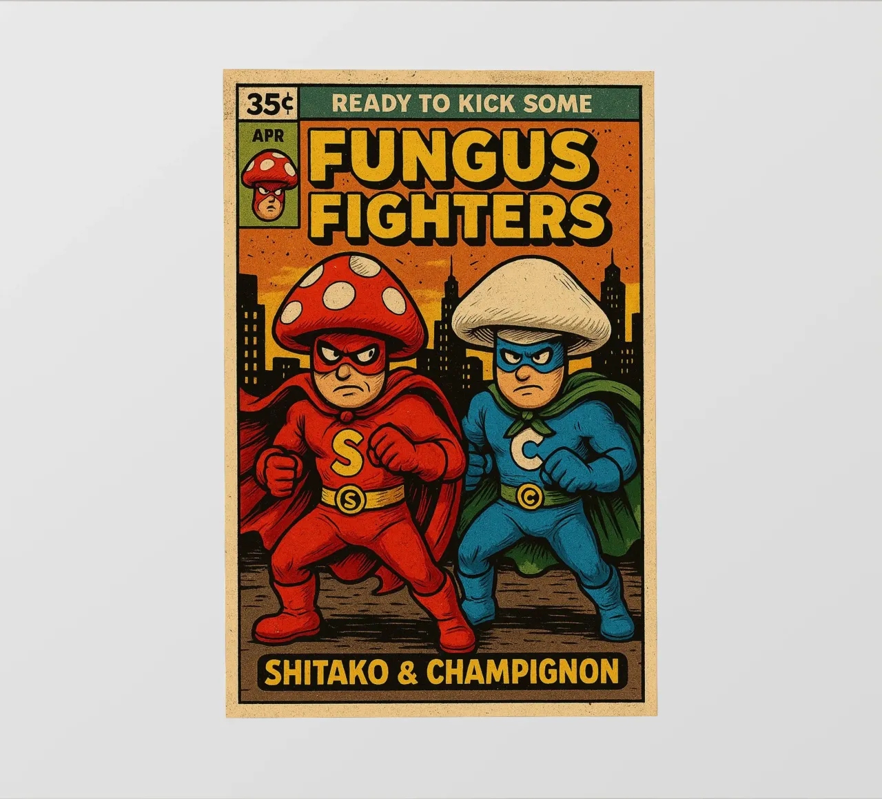 FUNGUS FIGHTERS - Fresh Supes On The Block pellicola backlit da Vintage Van Gogh
