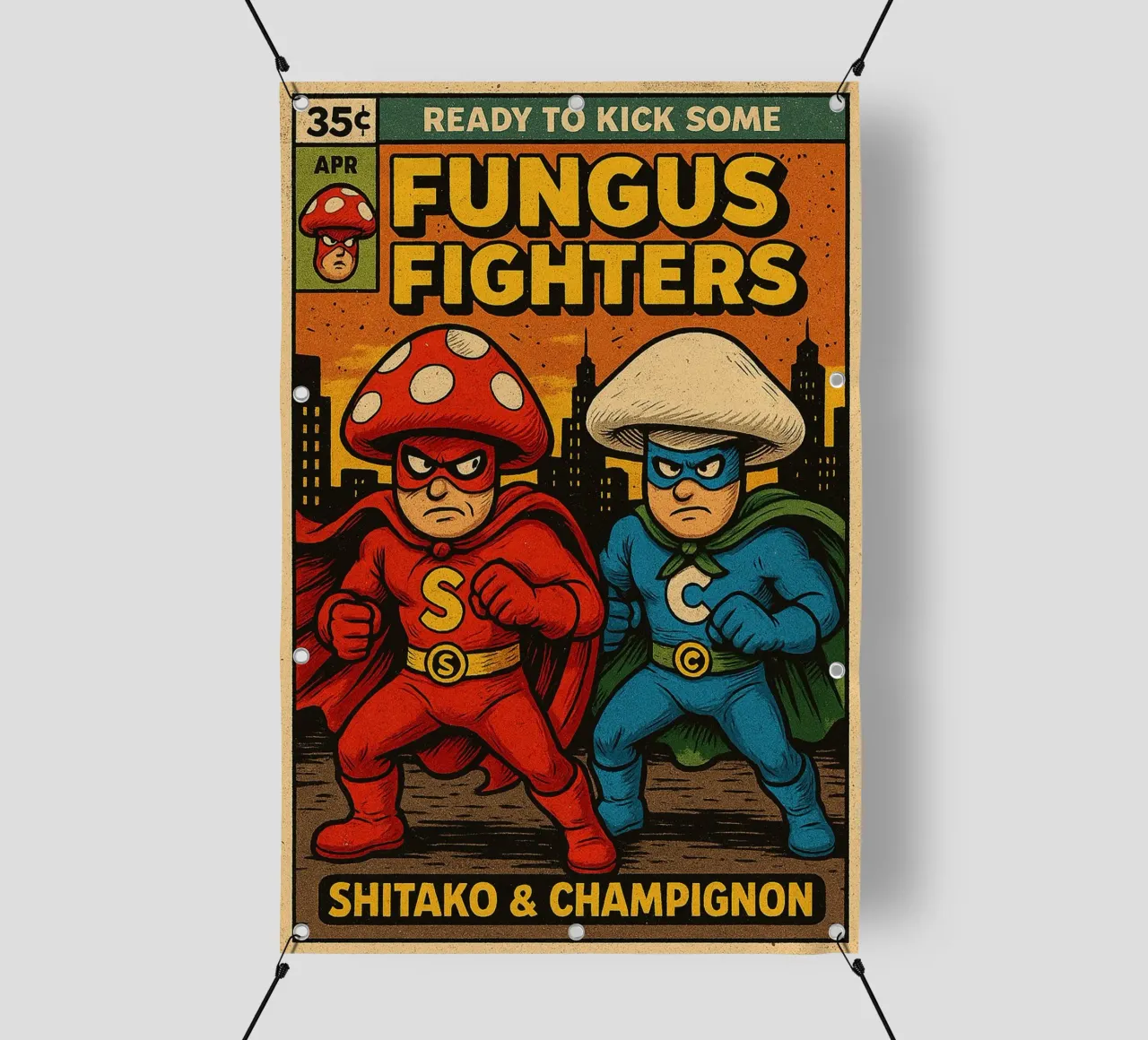 FUNGUS FIGHTERS - Fresh Supes On The Block telo in pvc da Vintage Van Gogh