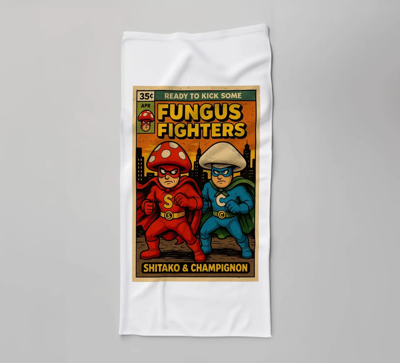 FUNGUS FIGHTERS - Fresh Supes On The Block asciugamano da bagno da Vintage Van Gogh