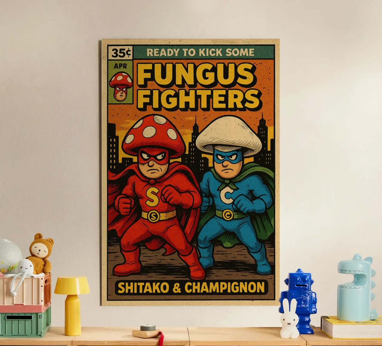 FUNGUS FIGHTERS - Fresh Supes On The Block pannello forex da Vintage Van Gogh
