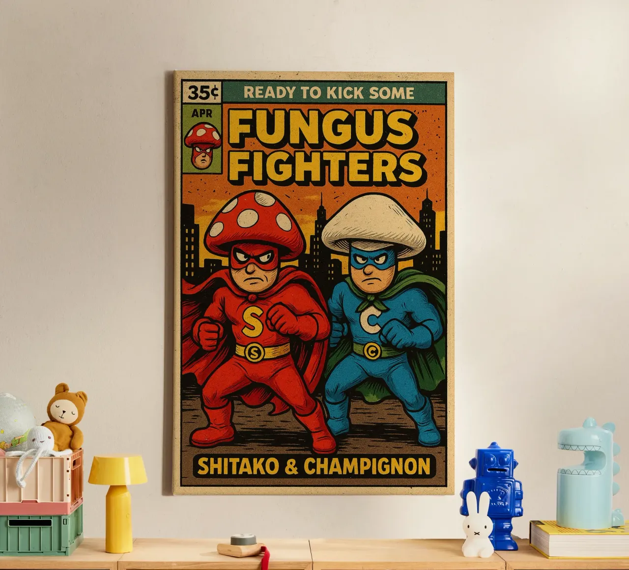 FUNGUS FIGHTERS - Fresh Supes On The Block tela da Vintage Van Gogh