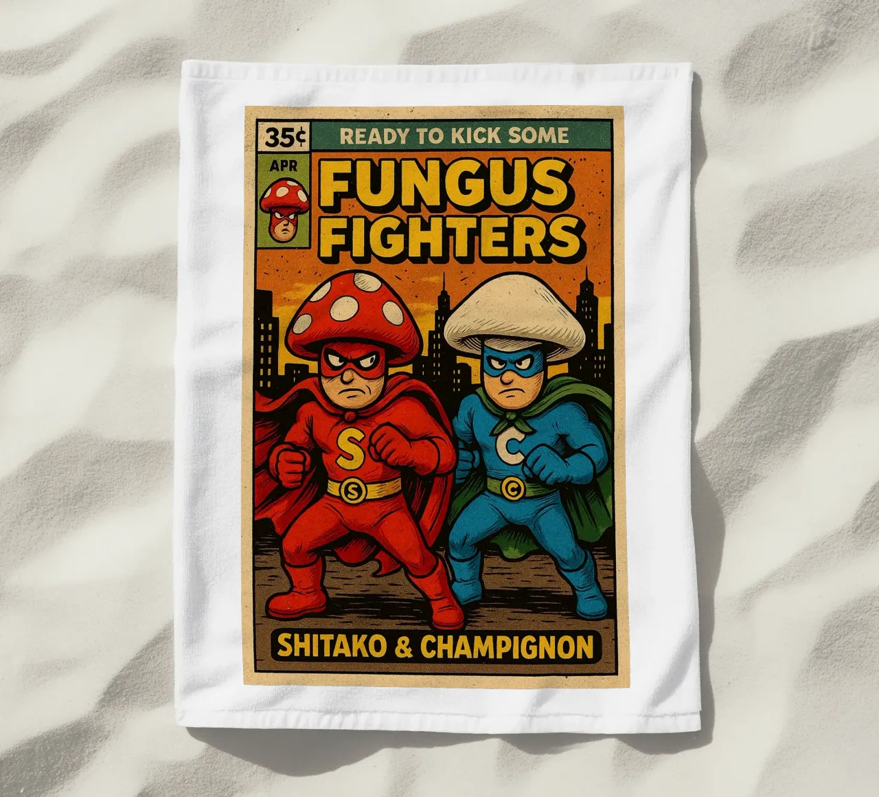 FUNGUS FIGHTERS - Fresh Supes On The Block telo mare da Vintage Van Gogh