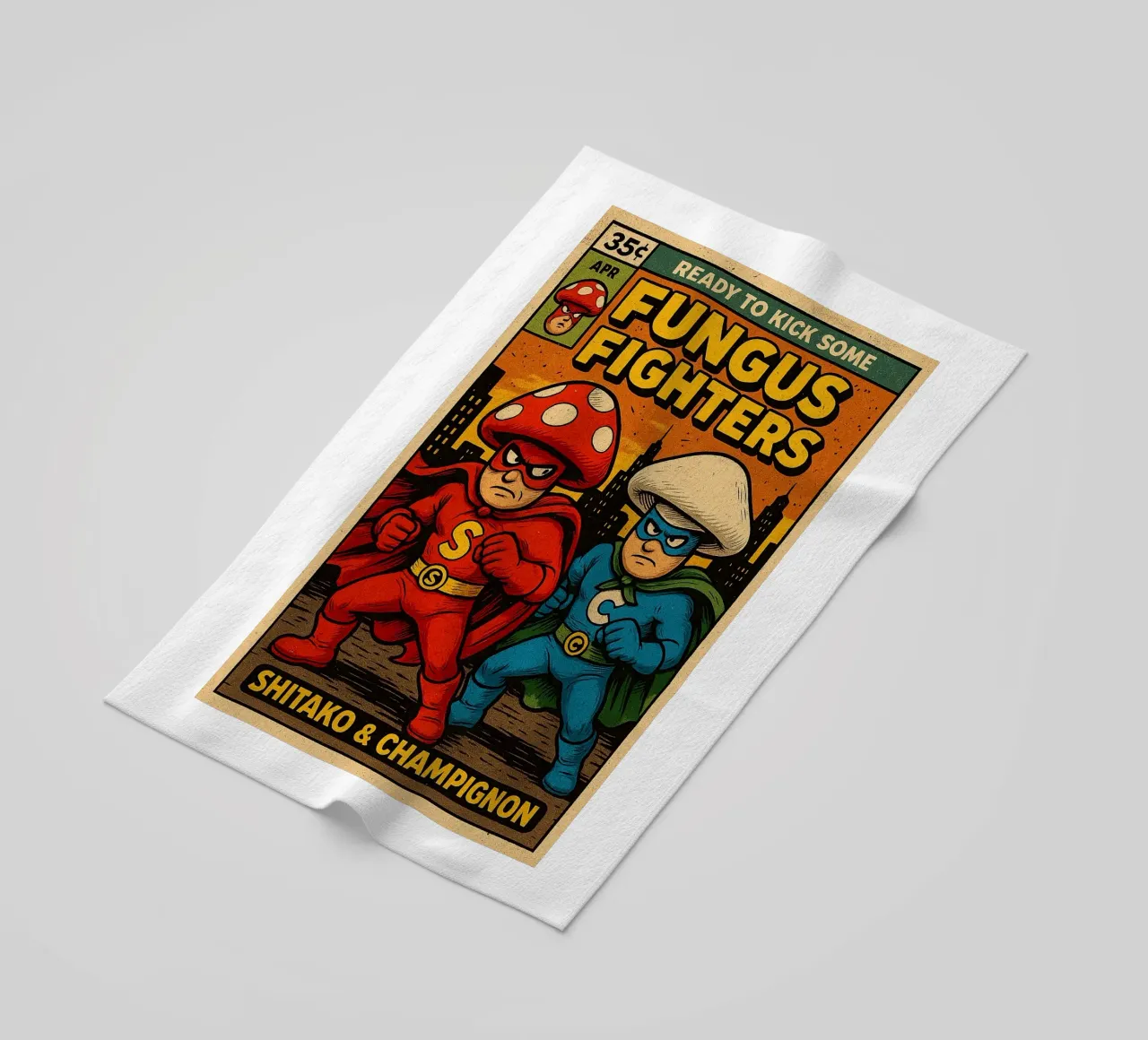 FUNGUS FIGHTERS - Fresh Supes On The Block telo mare da Vintage Van Gogh