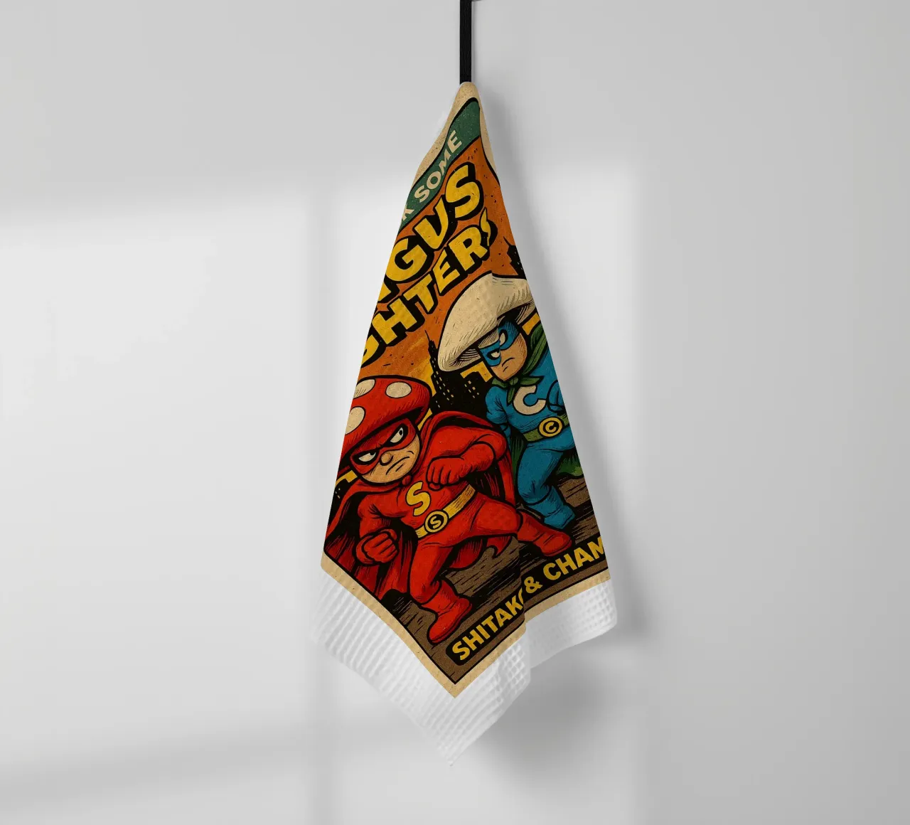 FUNGUS FIGHTERS - Fresh Supes On The Block torchon de Vintage Van Gogh