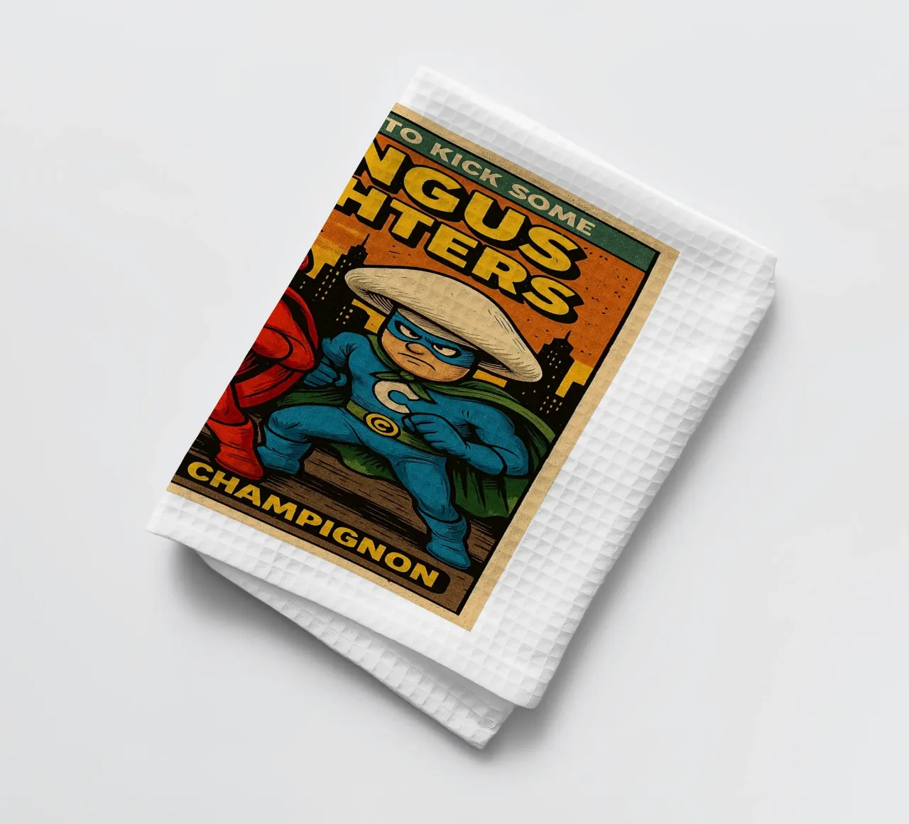 FUNGUS FIGHTERS - Fresh Supes On The Block torchon de Vintage Van Gogh