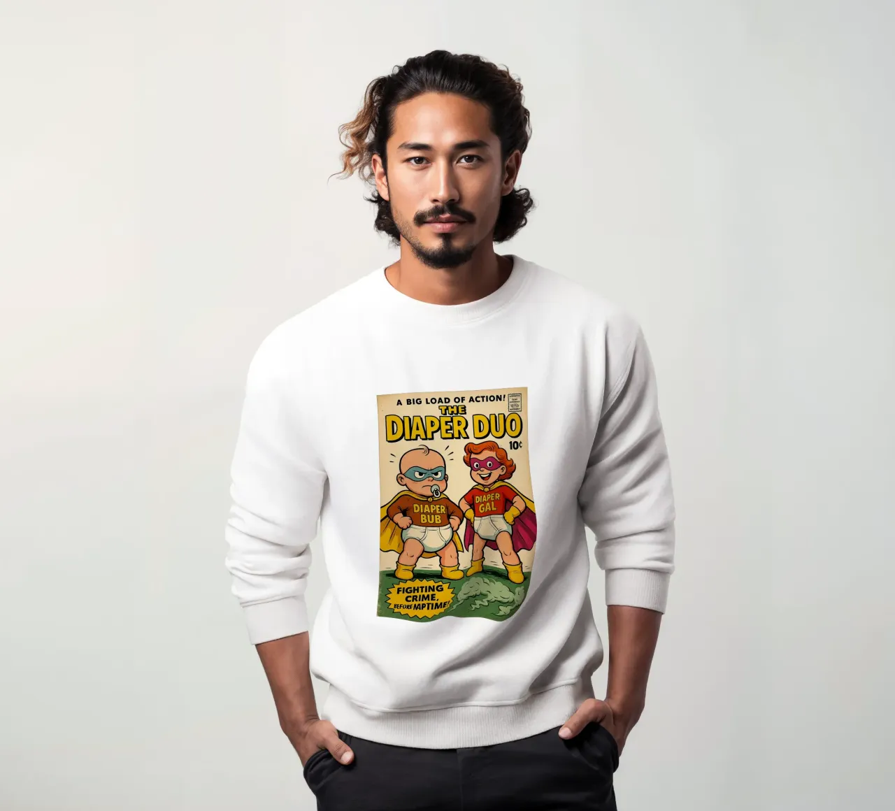THE DIAPER DUO - Fresh Supes On The Block felpa da Vintage Van Gogh