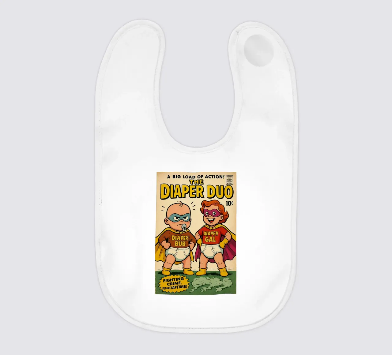 THE DIAPER DUO - Fresh Supes On The Block bavaglino da Vintage Van Gogh