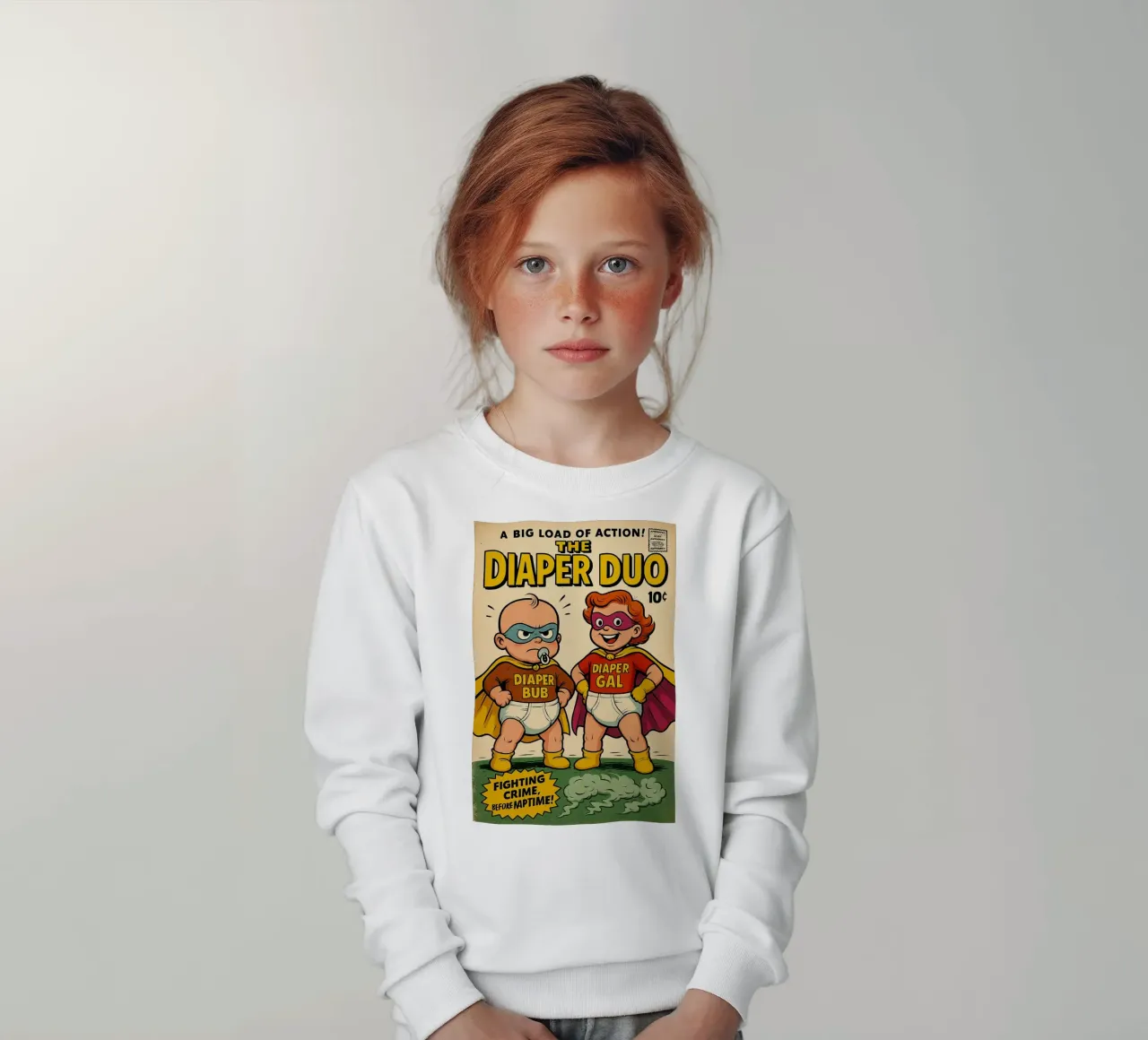 THE DIAPER DUO - Fresh Supes On The Block felpa bambino da Vintage Van Gogh